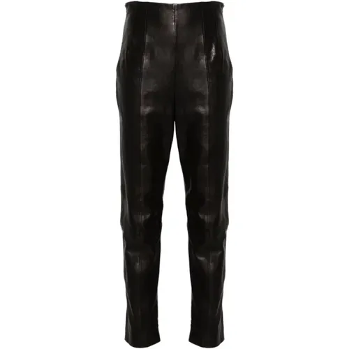 Trousers > Leather Trousers - - Khaite - Modalova