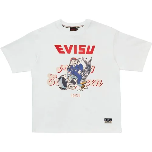 Evisu - Tops > T-Shirts - White - Evisu - Modalova