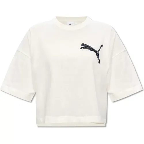 Puma - Tops > T-Shirts - Beige - Puma - Modalova