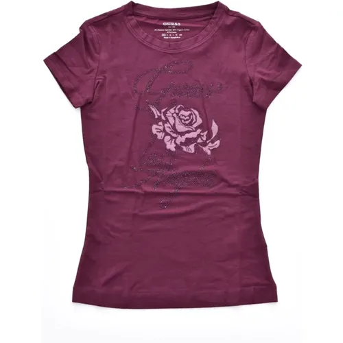 Guess - Tops > T-Shirts - Purple - Guess - Modalova