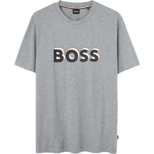 Boss - Tops > T-Shirts - Gray - Boss - Modalova