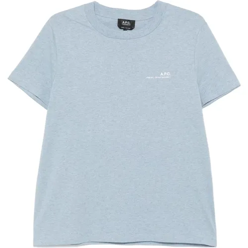 A.p.c. - Tops > T-Shirts - Blue - A.p.c. - Modalova