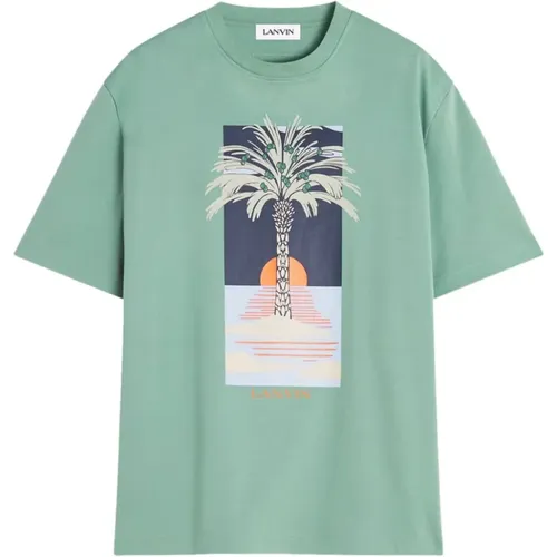 Lanvin - Tops > T-Shirts - Green - Lanvin - Modalova