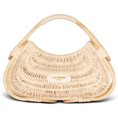 Balmain - Bags > Handbags - Beige - Balmain - Modalova