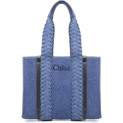 Chloé - Bags > Tote Bags - Blue - Chloé - Modalova