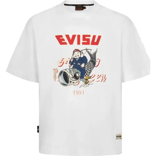 Evisu - Tops > T-Shirts - Beige - Evisu - Modalova
