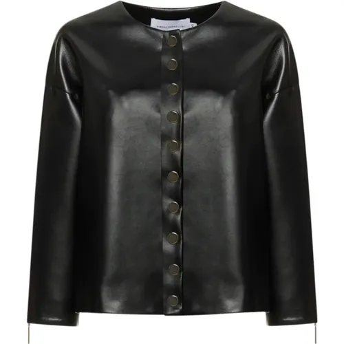 Jackets > Leather Jackets - - Simona Corsellini - Modalova