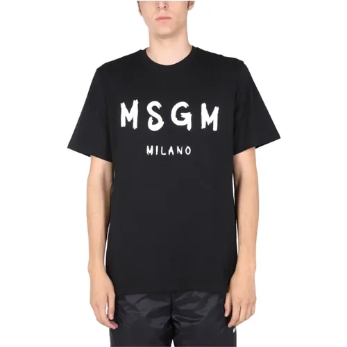 Msgm - Tops > T-Shirts - Black - Msgm - Modalova