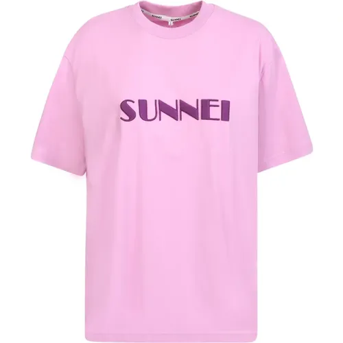 Sunnei - Tops > T-Shirts - Purple - Sunnei - Modalova