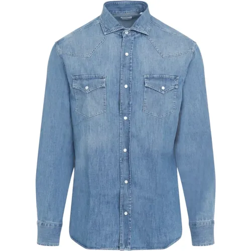 Shirts > Denim Shirts - - BRUNELLO CUCINELLI - Modalova