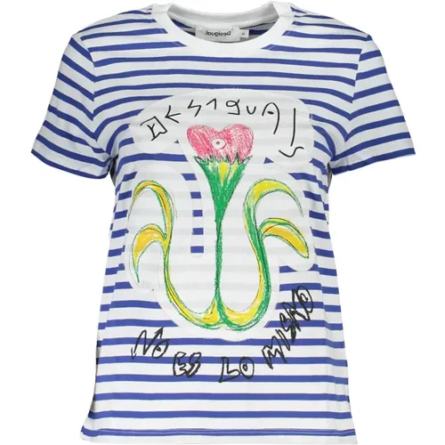 Desigual - Tops > T-Shirts - Blue - Desigual - Modalova