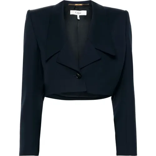 Chloé - Jackets > Blazers - Blue - Chloé - Modalova