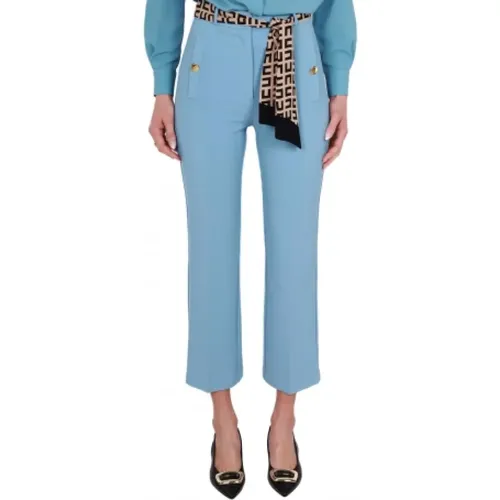 Trousers > Cropped Trousers - - Elisabetta Franchi - Modalova