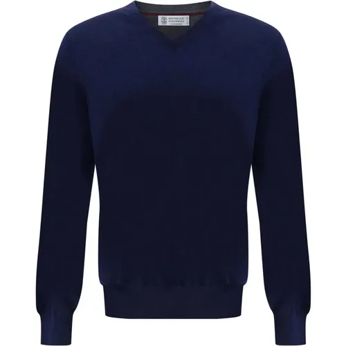 Knitwear > V-neck Knitwear - - BRUNELLO CUCINELLI - Modalova