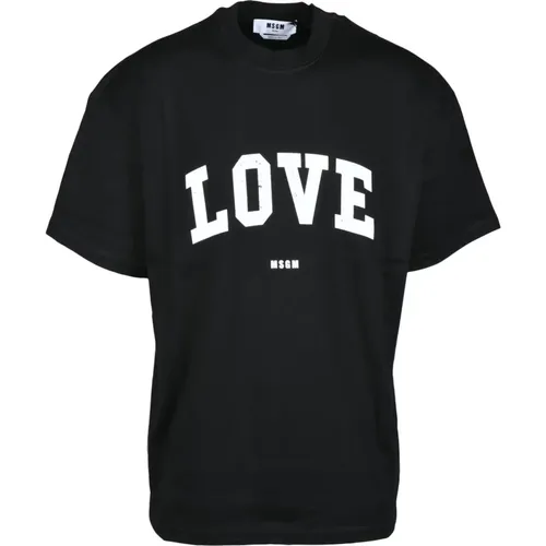 Msgm - Tops > T-Shirts - Black - Msgm - Modalova