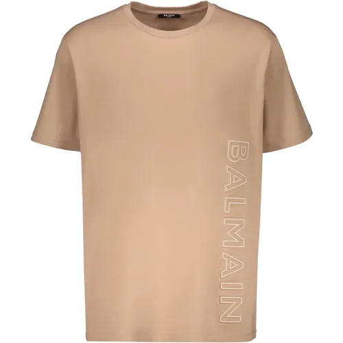 Balmain - Tops > T-Shirts - Beige - Balmain - Modalova