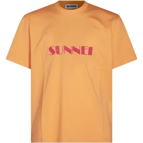 Sunnei - Tops > T-Shirts - Orange - Sunnei - Modalova