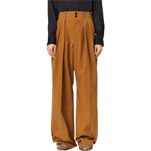 Trousers > Wide Trousers - - Plan C - Modalova