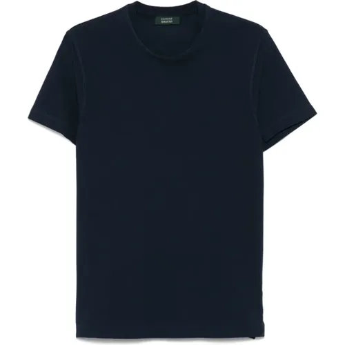 Zanone - Tops > T-Shirts - Blue - Zanone - Modalova