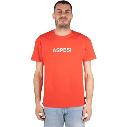 Aspesi - Tops > T-Shirts - Red - Aspesi - Modalova