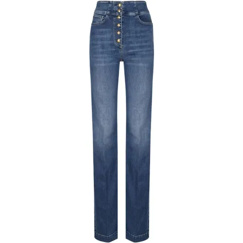 Jeans > Straight Jeans - - Elisabetta Franchi - Modalova