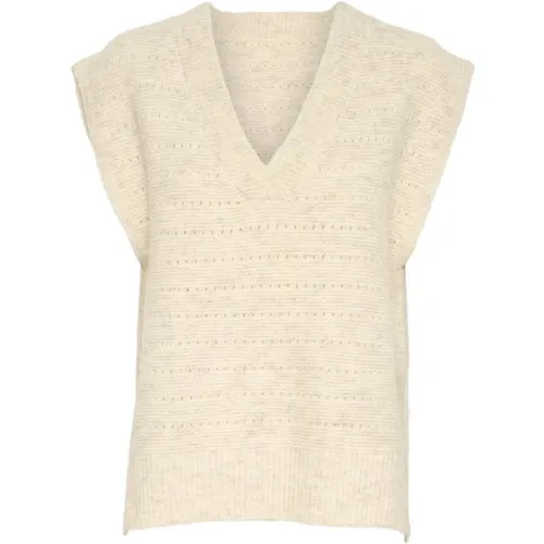 Knitwear > V-neck Knitwear - - Cream - Modalova