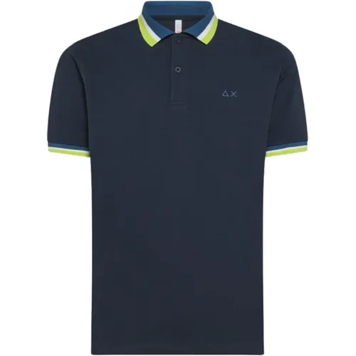 Sun68 - Tops > Polo Shirts - Blue - Sun68 - Modalova