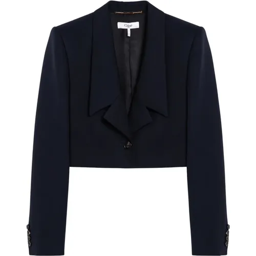 Chloé - Jackets > Blazers - Blue - Chloé - Modalova