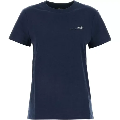 A.p.c. - Tops > T-Shirts - Blue - A.p.c. - Modalova