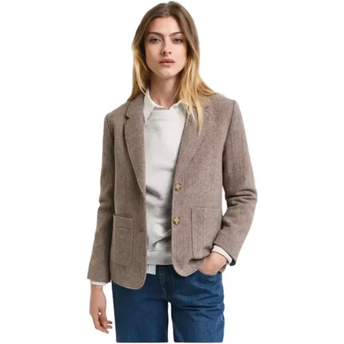 Gant - Jackets > Blazers - Beige - Gant - Modalova