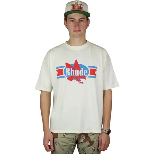 Rhude - Tops > T-Shirts - White - Rhude - Modalova