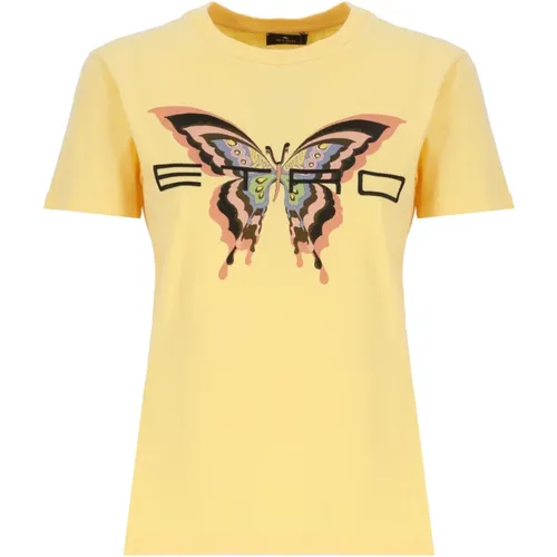 Etro - Tops > T-Shirts - Yellow - ETRO - Modalova