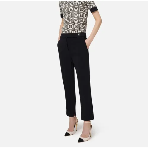 Trousers > Cropped Trousers - - Elisabetta Franchi - Modalova