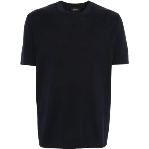 Brioni - Tops > T-Shirts - Blue - Brioni - Modalova