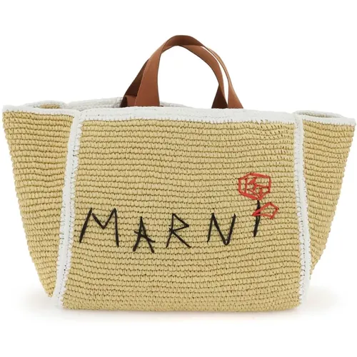 Marni - Bags > Tote Bags - Beige - Marni - Modalova