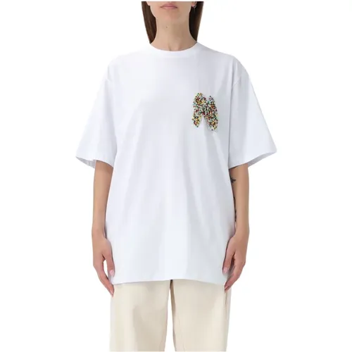 Msgm - Tops > T-Shirts - White - Msgm - Modalova