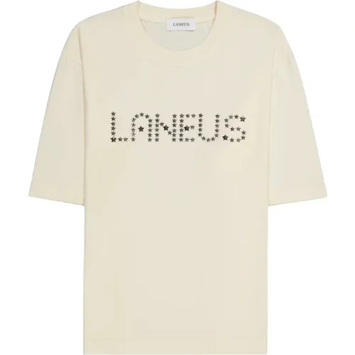 Laneus - Tops > T-Shirts - Beige - Laneus - Modalova