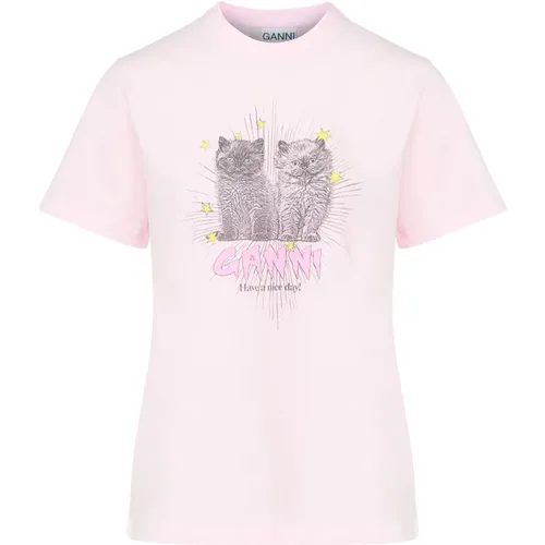 Ganni - Tops > T-Shirts - Pink - Ganni - Modalova