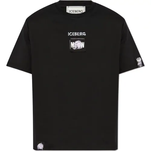 Iceberg - Tops > T-Shirts - Black - Iceberg - Modalova