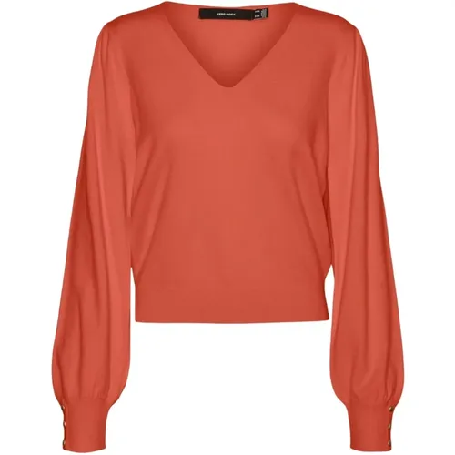 Knitwear > V-neck Knitwear - - Vero Moda - Modalova