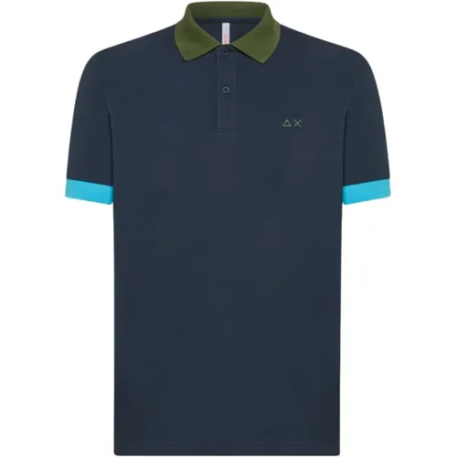 Sun68 - Tops > Polo Shirts - Blue - Sun68 - Modalova