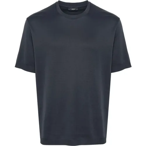 Herno - Tops > T-Shirts - Blue - Herno - Modalova