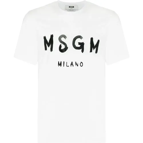 Msgm - Tops > T-Shirts - White - Msgm - Modalova