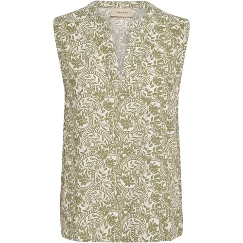 Tops > Sleeveless Tops - - Cream - Modalova