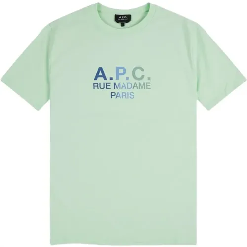 A.p.c. - Tops > T-Shirts - Green - A.p.c. - Modalova