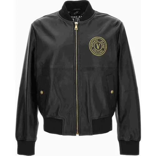 Jackets > Leather Jackets - - Versace Jeans Couture - Modalova