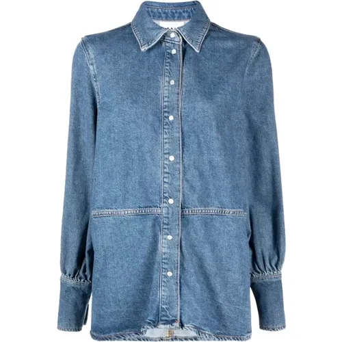 Blouses & Shirts > Denim Shirts - - Ganni - Modalova