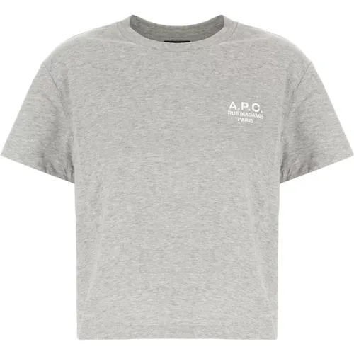 A.p.c. - Tops > T-Shirts - Gray - A.p.c. - Modalova