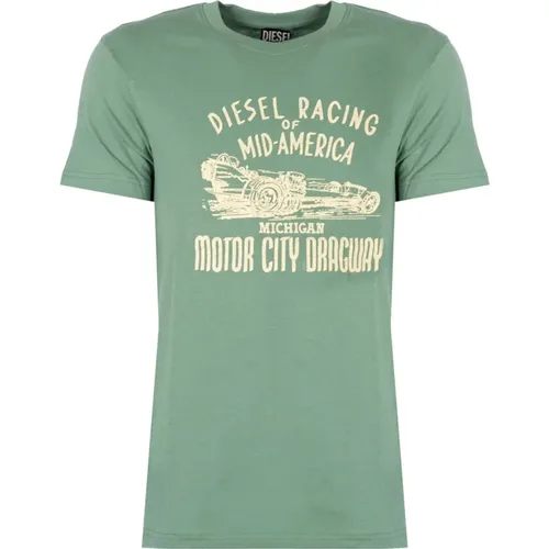 Diesel - Tops > T-Shirts - Green - Diesel - Modalova