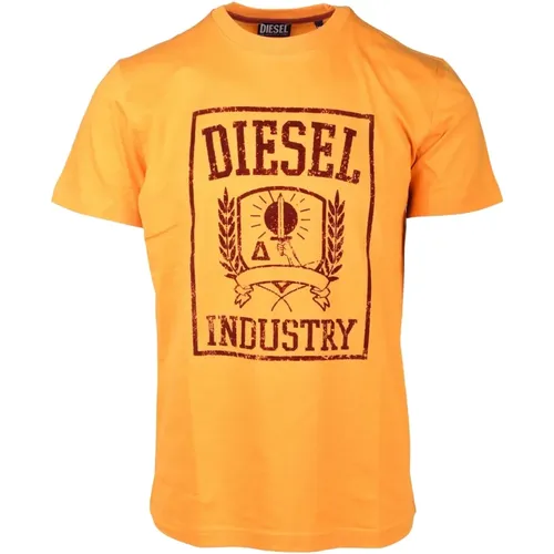 Diesel - Tops > T-Shirts - Orange - Diesel - Modalova